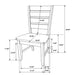 Padded Seat Side Chairs With Tapered Slats (Set of 2) Furniture Max