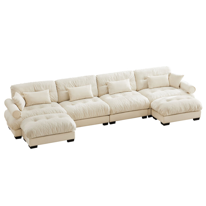 Super Comfort Oversized Modular Sectional Sofa With Movable Ottoman Home Essentials