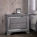 Nightstand With Mirror Trim - Light Gray Home Essentials