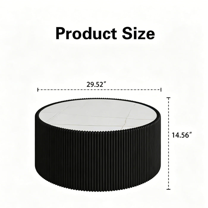 Cylindrical Coffee Table Home Essentials