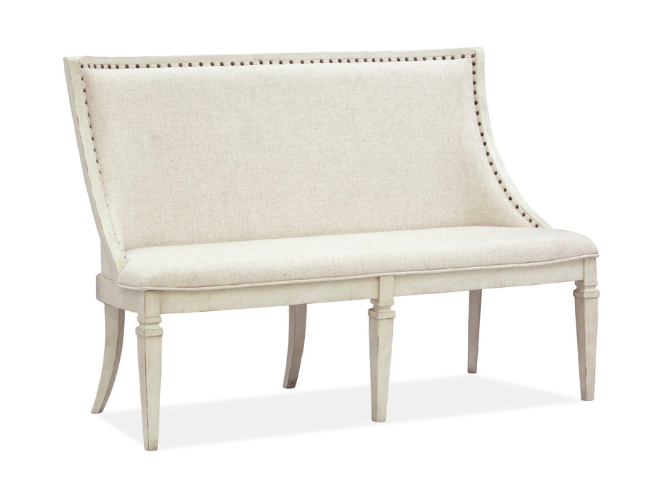 Newport - Bench With Upholstered Seat & Back - Alabaster Magnussen Furniture