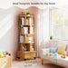 Rotating Bookshelf With Wheels And Drawer, 360° Spinning Design, Space Saving Storage Home Essentials