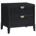 Mason - 2 Drawer Nightstand With Fluted Design - Black Furniture Max