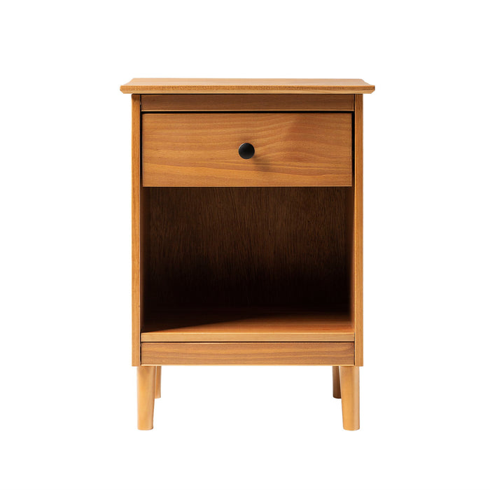 Classic 1 Drawer Nightstand With Cubby