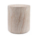 Tall Cylindrical Accent Coffee Table In - Beige / Yellow Home Essentials