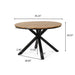 5 Piece Outdoor Dining Set With Round Table And 4 Wrapped Chairs - Black / Brown / Teak Noble House