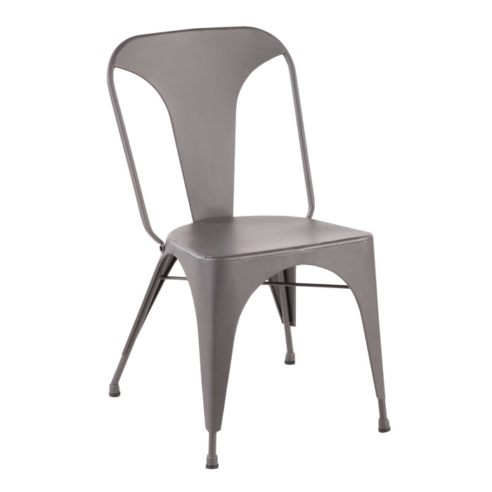 Austin - Industrial Dining Chair (Set of 2) - Matte Gray