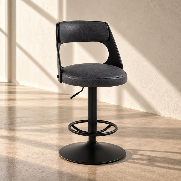 Sabi - Adjustable Stool With Swivel - Dark Brown Acme