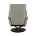 Kandoro - Motion Accent Chair With Swivel & Ottoman - Gray Leather & Brown Base ACME