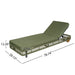 Outdoor Chaise Lounge & Wheels, 5 Position Adjustable Backrest Noble House