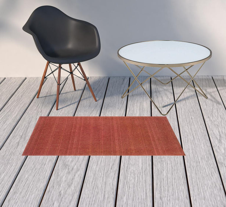 2' X 4' Stain Resistant Outdoor / Indoor Area Rug - Red