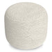 Chantal - Round Pouf - White Simpli-Home