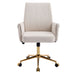Ergonomic Mid-Back Office Chair With Striped Fabric Home Essentials