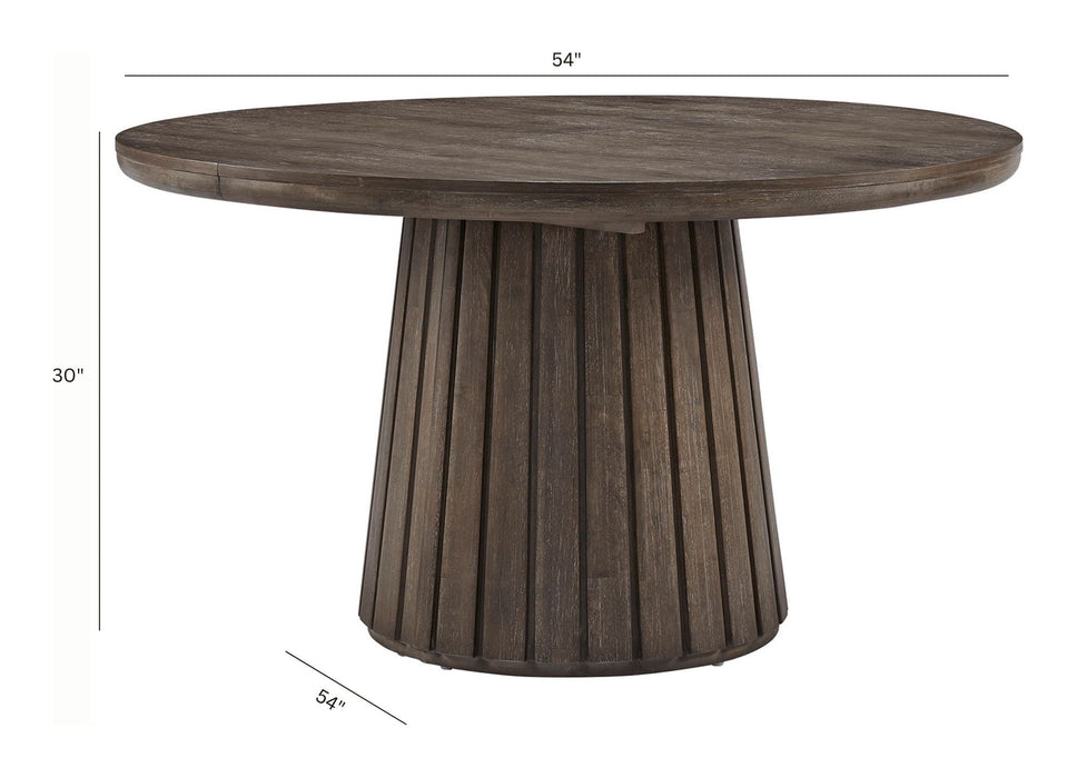 Kavanaugh - Round Dining Table - Weathered Kona Brown Magnussen Furniture