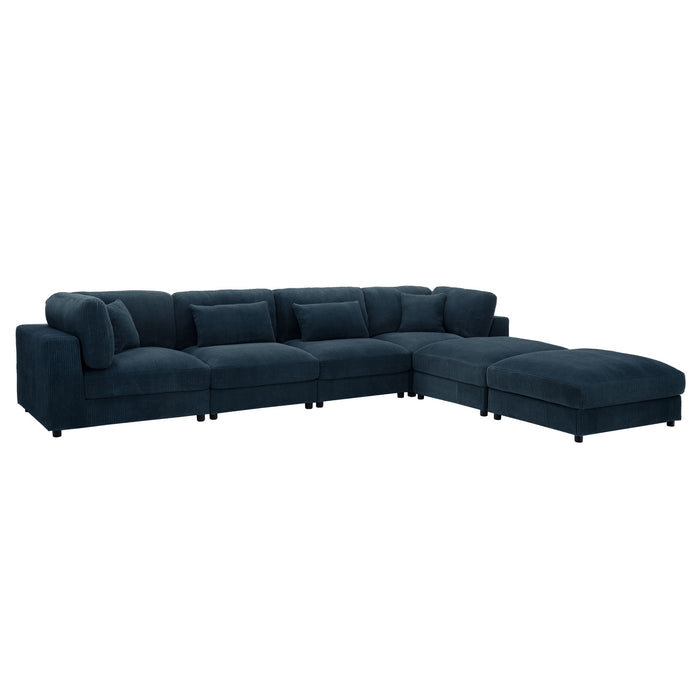 Upholstered Modular Sectional & Custom Configuration And Toss Pillows Home Essentials