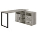 Corrado - L-Shape Office Desk With Storage - Gray Furniture Max