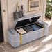 Storage Bench Upholstered Ottoman Bed End Bench With Lift Top Storage Hearth and Haven