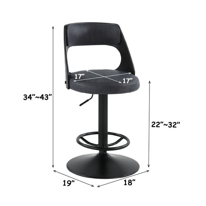 Sabi - Adjustable Stool With Swivel - Dark Brown Acme
