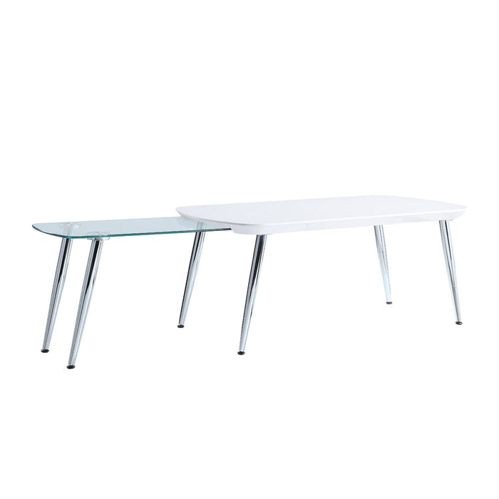 Patina - Coffee Table - White & Chrome