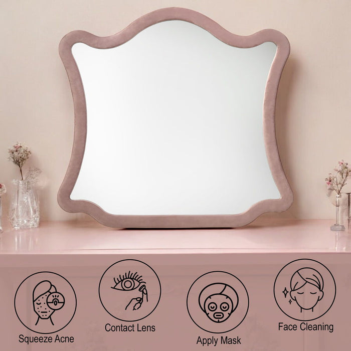 Salonia - Mirror - Pink Velvet ACME