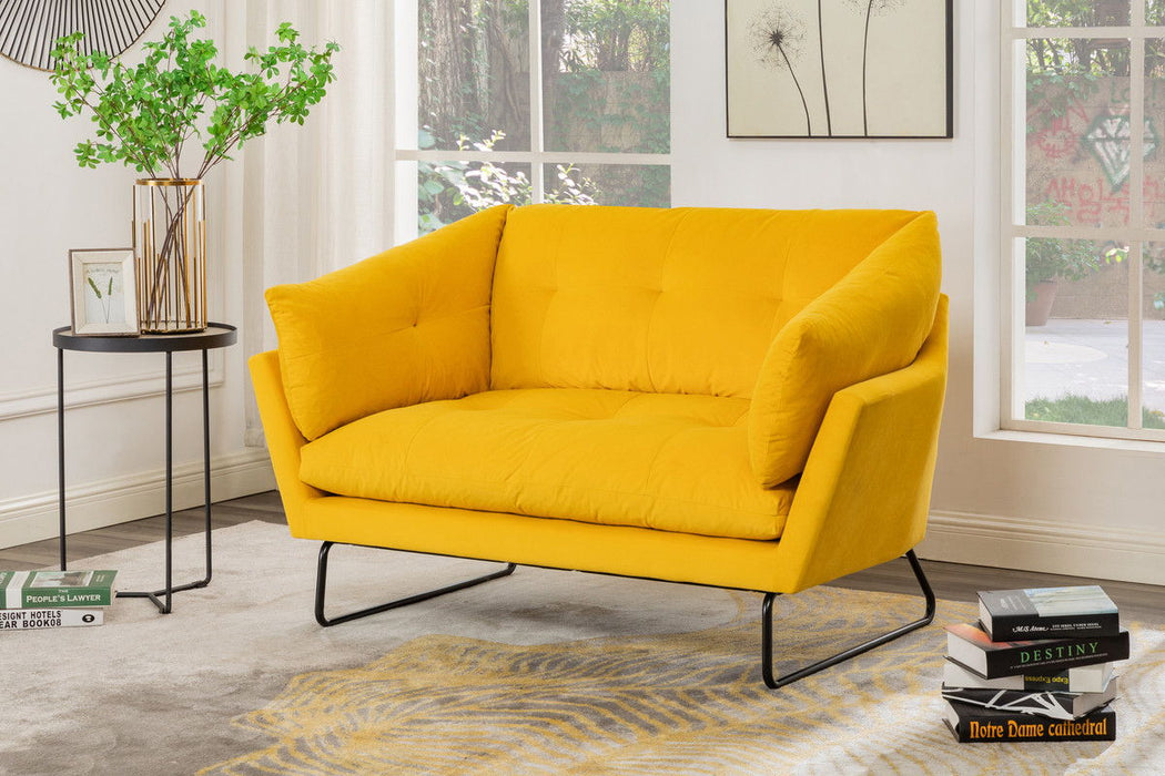 Karla - Velvet Contemporary Loveseat