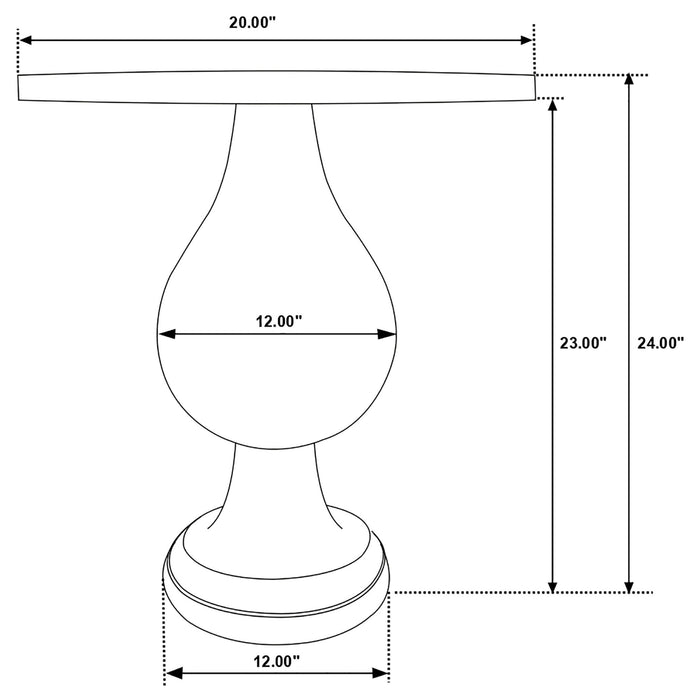 Stain Pedestal Accent Table Elegant Design With Round Top - Black Furniture Max