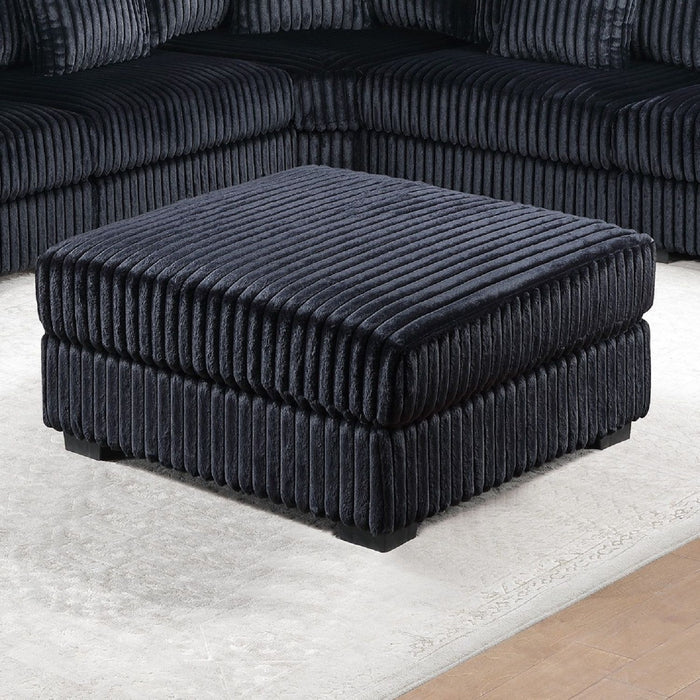 Soft Upholstered Ottoman - Black Home Essentials