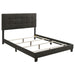 Tufted Full Panel Bed With Button Tufted Headboard, Platform Design - Charcoal Furniture Max
