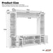 All-In-One TV Stand With Bookcase For TVs Up To 65" Hearth and Haven