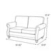 Loveseat Sofa With Nailhead Detail & Turned Legs, 2 Seater Upholstered Couch US Pride