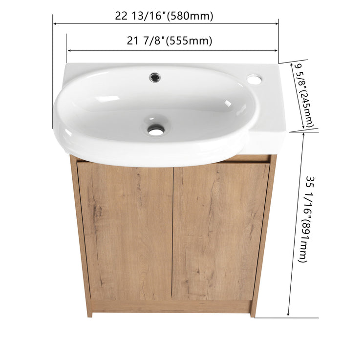 Freestanding Bathroom Vanity & Sink, Soft Close Doors Home Essentials