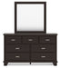 Covetown - Dresser And Mirror - Dark Brown Signature Design by Ashley®