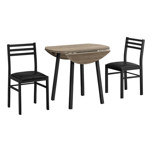 3 Pieces Dining Table Set, Small, Drop Leaf, Contemporary & Modern 8th Street