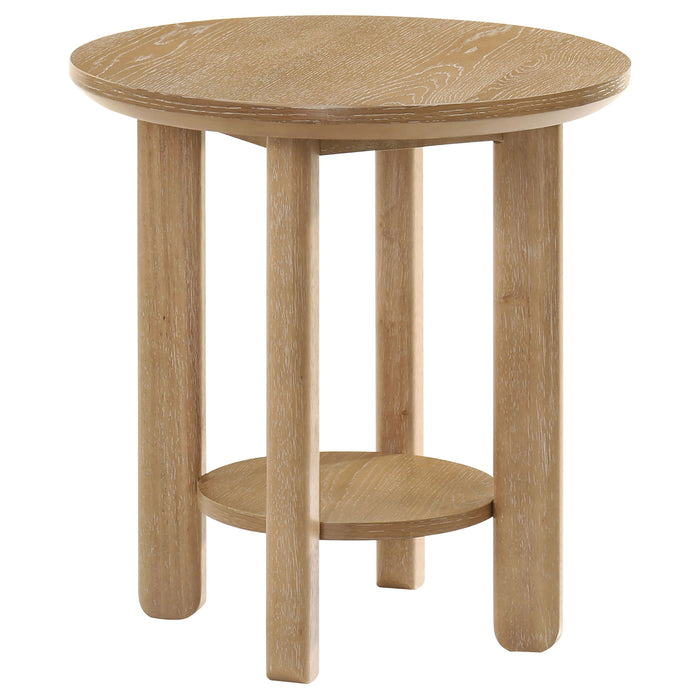 Crispin - Round Table With Lower Shelf Furniture Max