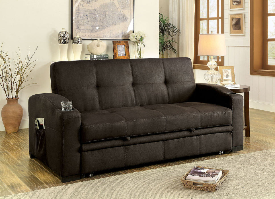 Mavis - Futon Sofa - Dark Brown