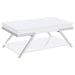 Briana - 2 Piece Coffee And End Table Set With Lift Top Legs - Gloss White Furniture Max