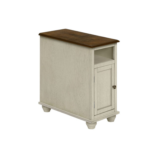 Accent End Table, Storage, Traditional - White 8th Street