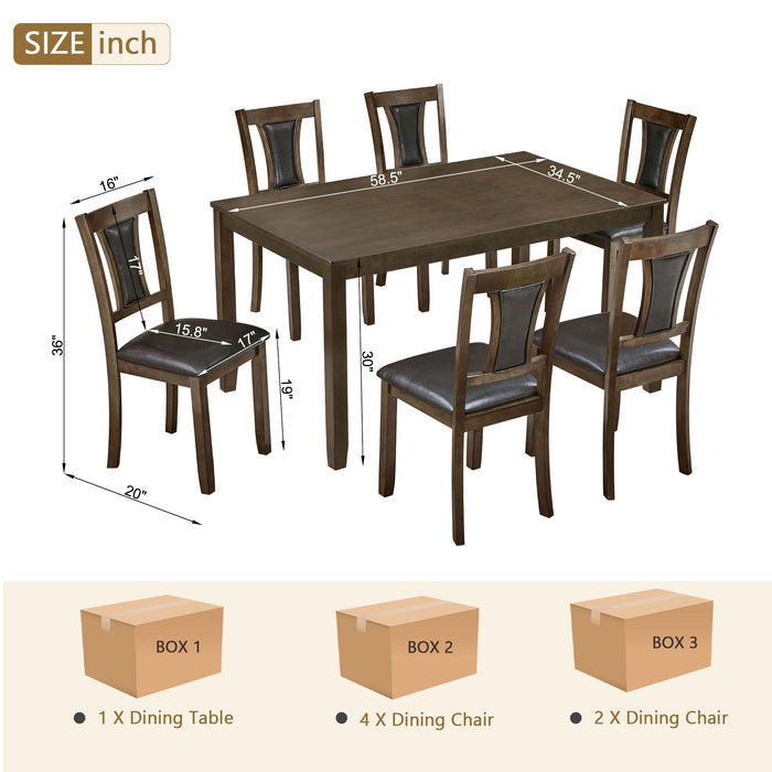 Modern Dining Table Set With Upholstered Chairs Home Essentials