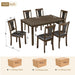 Modern Dining Table Set With Upholstered Chairs Home Essentials