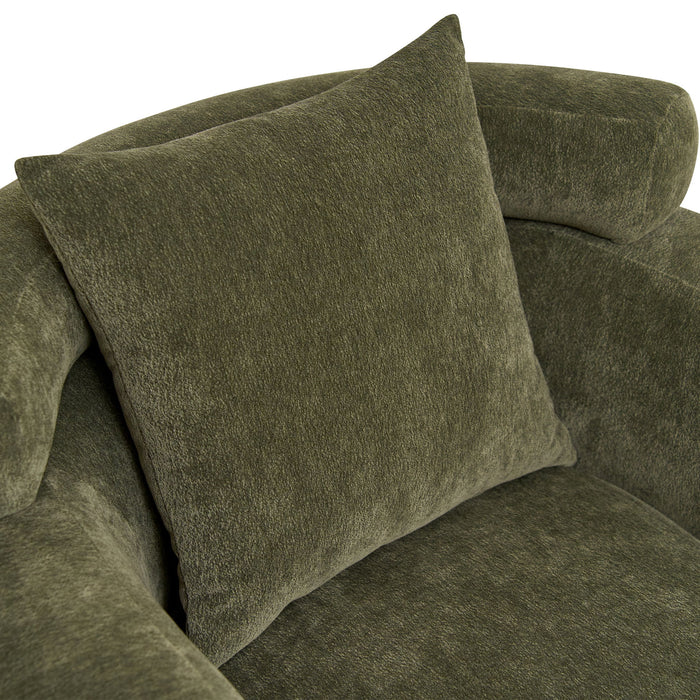 Clubchair, Bucket Chair, Decorative Sofa With Pillow, For Living Roon - Olive Green Home Essentials