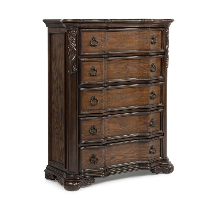 5 Drawer Chest - Brown / Coffee