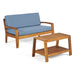 2 Piece Conversation Set, Loveseat & Coffee Table Noble House