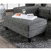 Ottoman With Plush Seat Living Room Furniture - Gray Home Essentials