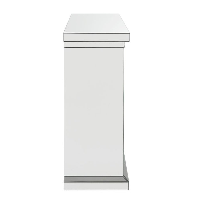 Nysa - 40" Fireplace - Mirrored & Faux Crystals