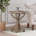 French Country Accent Table With Hourglass Design - Natural Noble House