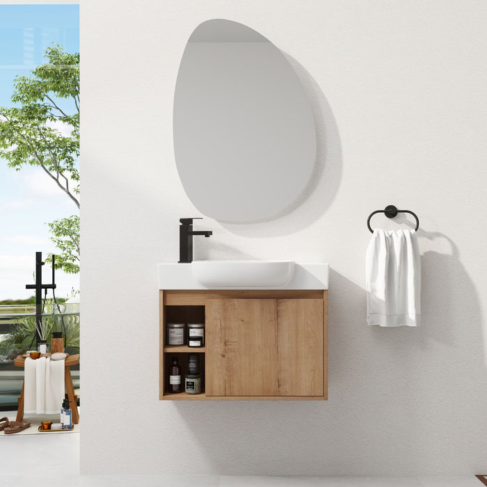 Sleek Design Freestanding Bathroom Vanity With Sink, Soft Close Door Home Essentials