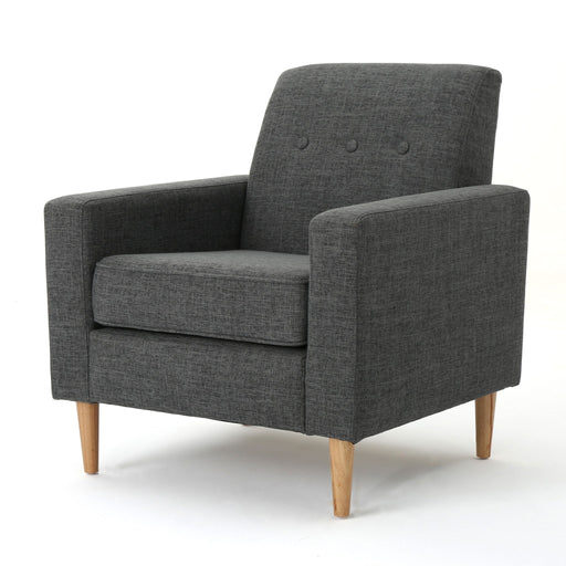 Nebulize - Upholstered Fabric Club Chair With Button Tufted And Square Off Arm And Back Noble House
