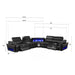 Nova - Sectional With Bluetooth Speaker, LED And Lifting Wine Cabinet Matrix Furniture Group