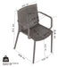 4 Modern Stackable Armchair Matched With Long Table Home Essentials
