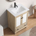 Bathroom Vanity With Basin 1 Drawer, Particle Board Construction, Free Standing Storage - Brown Home Essentials